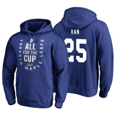 Toronto Maple Leafs #25 James van Blue 2018 Stanley Cup Playoffs Hoodie