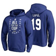 Toronto Maple Leafs #19 Joffrey Lupul Blue 2018 Stanley Cup Playoffs Hoodie