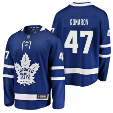 Toronto Maple Leafs #47 Breakaway Player Leo Komarov Jersey Blue