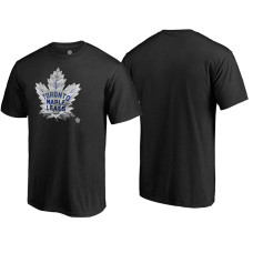 Toronto Maple Leafs Black Crew Neck Midnight Mascot Team T-shirt