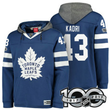 Toronto Maple Leafs #43 Nazem Kadri Blue 2017 Anniversary Patch Hoodie