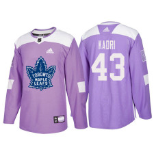 Toronto Maple Leafs #43 Nazem Kadri Purple Hockey Fights Cancer Authentic Jersey