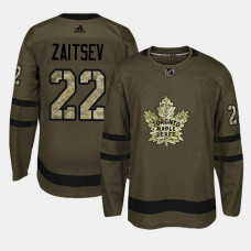 Toronto Maple Leafs #22 Camo Salute To Service Nikita Zaitsev Jersey