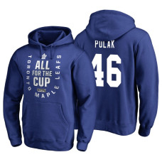 Toronto Maple Leafs #46 Roman Polak Blue 2018 Stanley Cup Playoffs Hoodie