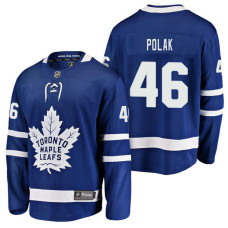 Toronto Maple Leafs #46 Breakaway Player Roman Polak Jersey Blue