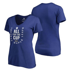 Women's Toronto Maple Leafs 2018 Stanley Cup Playoffs Bound Behind The Net T-shirt Royal