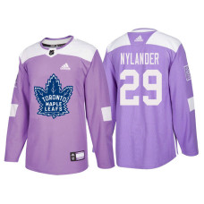 Toronto Maple Leafs #29 William Nylander Purple Hockey Fights Cancer Authentic Jersey