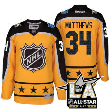 Toronto Maple Leafs Auston Matthews #34 Yellow La Kings All Star Jersey