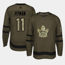 Toronto Maple Leafs #11 Camo Salute To Service Zach Hyman Jersey