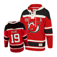 New Jersey Devils Travis Zajac #19 Red Sawyer Hooded Sweatshirt