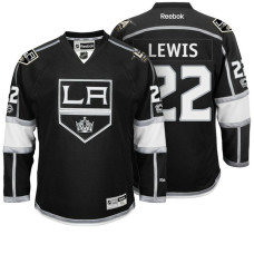 Los Angeles Kings #22 Trevor Lewis Black 100th Patch Premier Jersey