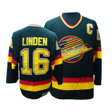 Vancouver Canucks Trevor Linden #16 Black Throwback Jersey