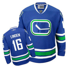 Vancouver Canucks Trevor Linden #16 Royal Blue Alternate Jersey