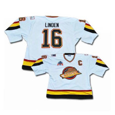 Vancouver Canucks Trevor Linden #16 White Throwback Jersey