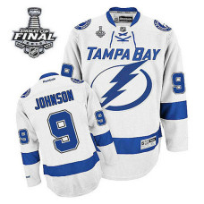 Tampa Bay Lightning Tyler Johnson #9 White 2015 Stanley Cup Away Jersey