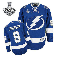 Tampa Bay Lightning Tyler Johnson #9 Royal Blue 2022 Stanley Cup Finals patch Home Jersey