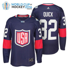 Ice Hockey Jonathan Quick #32 Navy 2016 World Cup Premier Player Jersey