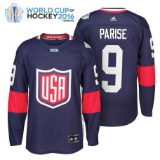 Ice Hockey Zach Parise #9 Navy 2016 World Cup Premier Player Jersey