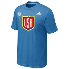 US Hockey Adidas Light Blue 2016 World Cup of Hockey Primary Logo T-Shirt