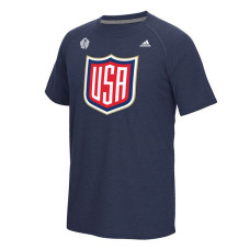 US Hockey Adidas Navy 2016 World Cup of Hockey Primary Logo Ultimate Climalite T-Shirt