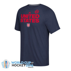 US Hockey World Cup of Hockey 2016 Authentic Locker Room Navy T-Shirt