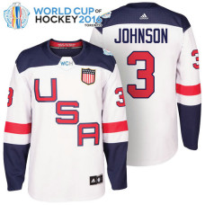 Usa Team #3 Jack Johnson 2016 World Cup of Hockey White Jersey