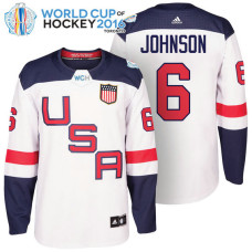 Usa Team #6 Erik Johnson 2016 World Cup of Hockey White Jersey