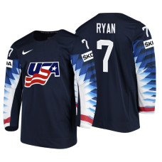 USA Team #7 Derek Ryan 2018 IIHF World Championship Black Player Jersey