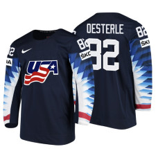 USA Team #82 Jordan Oesterle 2018 IIHF World Championship Black Player Jersey