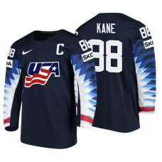 USA Team #88 Patrick Kane 2018 IIHF World Championship Black Player Jersey