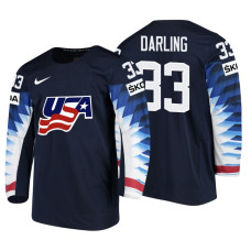 USA Team #33 Scott Darling 2018 IIHF World Championship Black Player Jersey