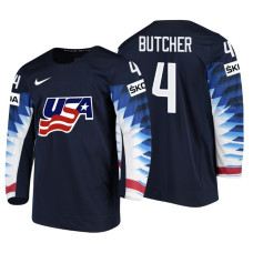 USA Team #4 Will Butcher 2018 IIHF World Championship Black Player Jersey