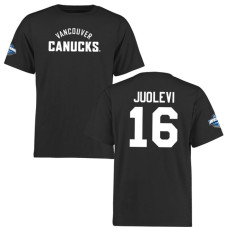 Vancouver Canucks Olli Juolevi #16 Black 2016 Draft Short Sleeve Wordmark T-Shirt