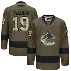 Vancouver Canucks Markus Naslund #19 Green Camo Player Jersey