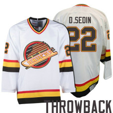 Vancouver Canucks #22 Daniel Sedin White Premier Throwback Jersey