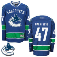 Vancouver Canucks Sven Baertschi #47 Royal Blue Home Premier Jersey