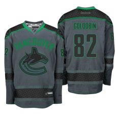 Vancouver Canucks #82 Nikolay Goldobin Storm Cross Check Fashion Jersey