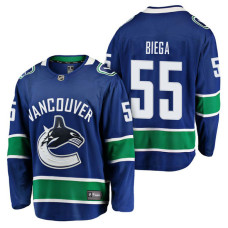 Vancouver Canucks #55 Blue Breakaway Alex Biega Jersey