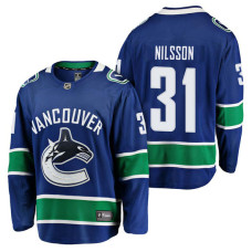 Vancouver Canucks #31 Breakaway Player Anders Nilsson Jersey Blue