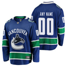 Vancouver Canucks 2018 Fanatics Branded Custom Jersey Blue