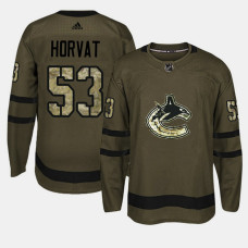 Vancouver Canucks #53 Camo Salute To Service Bo Horvat Jersey