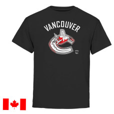 Vancouver Canucks Black Canada Day Canada Wave T-Shirt