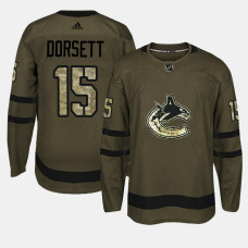 Vancouver Canucks #15 Camo Salute To Service Derek Dorsett Jersey