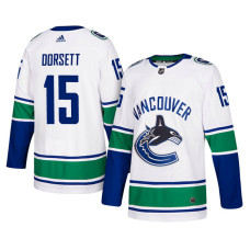 Vancouver Canucks #15 White Authentic Away Derek Dorsett Jersey