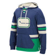 Vancouver Canucks Blue Fleece Lace Pullover Hoodie