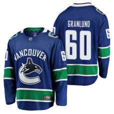 Vancouver Canucks #60 Blue Breakaway Markus Granlund Jersey