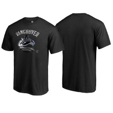 Vancouver Canucks Black Crew Neck Midnight Mascot Team T-shirt