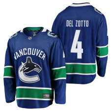 Vancouver Canucks #4 Breakaway Player Michael Del Zotto Jersey Blue