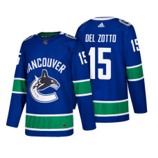 Vancouver Canucks #15 Michael Del Zotto Blue 2018 New Season Player Home Jersey