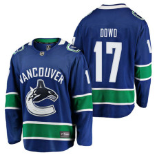 Vancouver Canucks #17 Breakaway Player Nic Dowd Jersey Blue